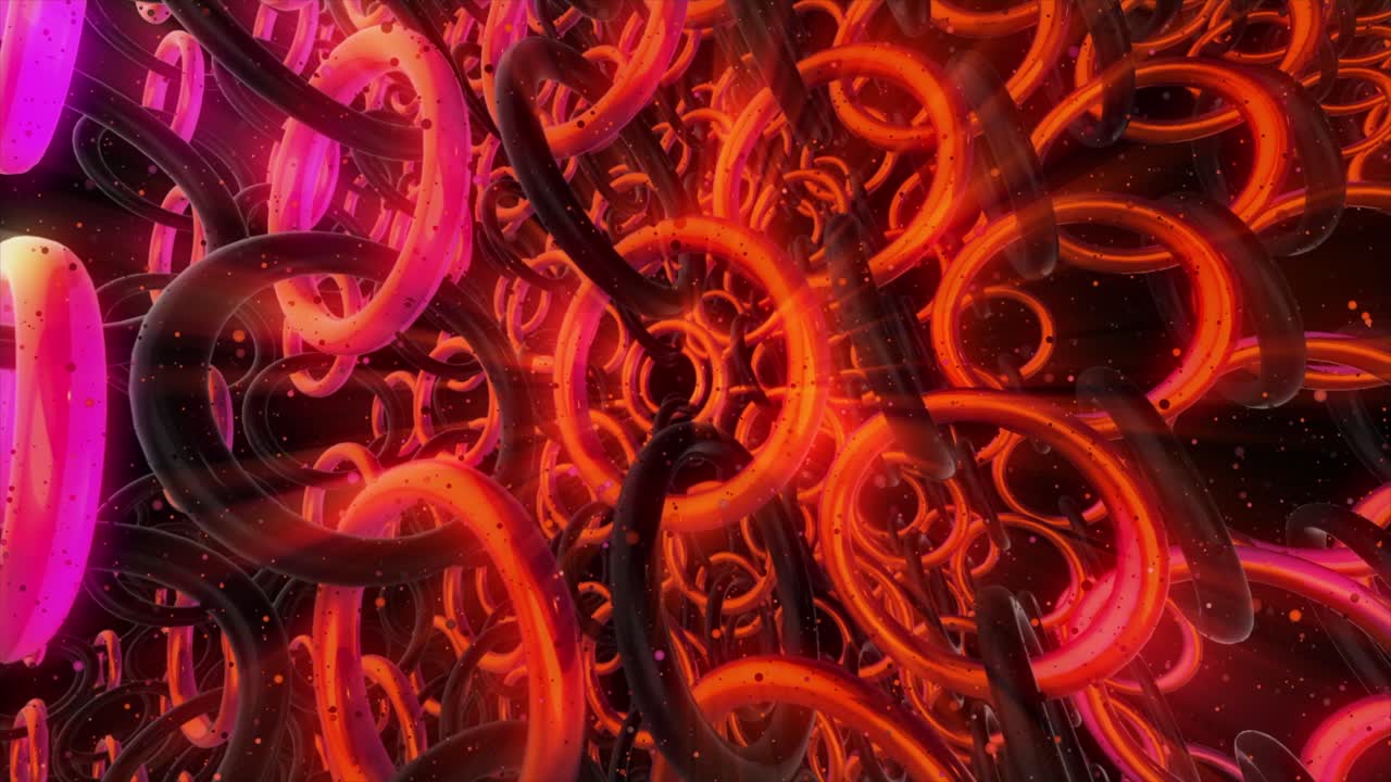 anillos y líneas brillantes abstractos