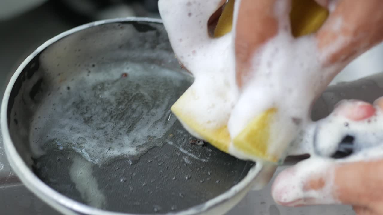 Washing a Dirty Pan