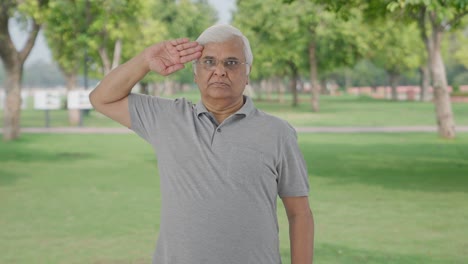 Proud-Indian-old-man-saluting-in-park