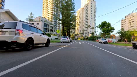 a scenic drive through urban streets