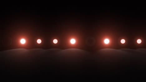 row of stage lights