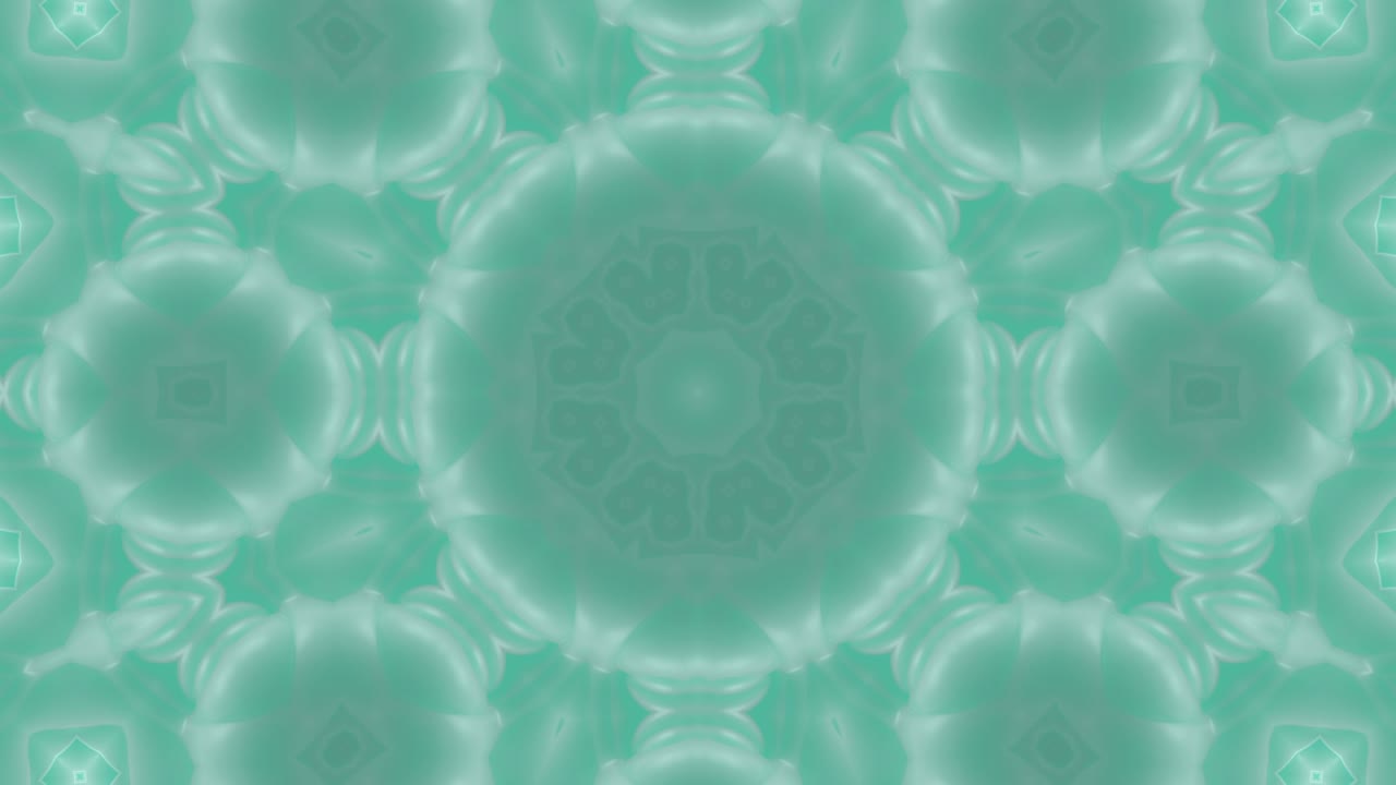 3d en bucle abstracto ornamentado fondo decorativo. hipnótico calidoscopio de colores pastel.