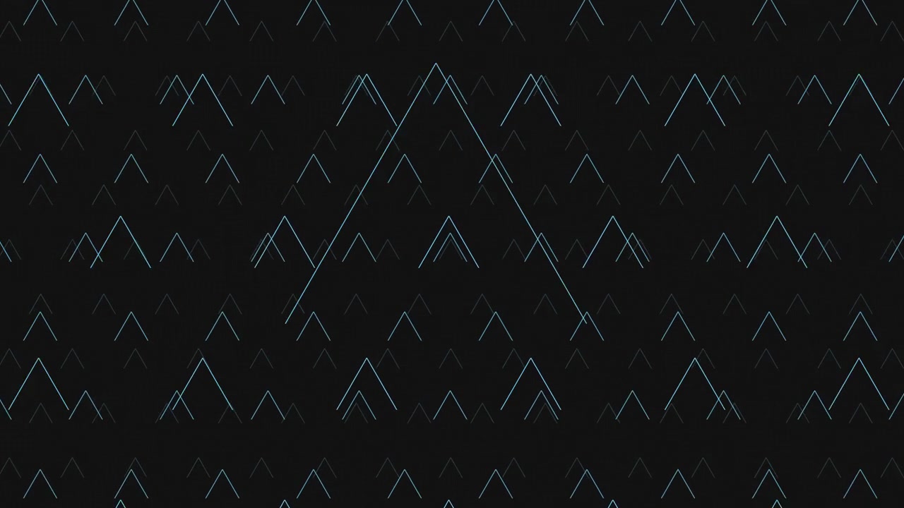 Neon seamless geometric triangles pattern on dark gradient