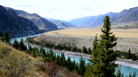 mountain river valley seamless loop footage