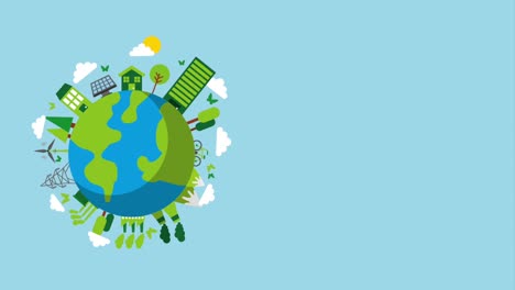 eco green energy animation