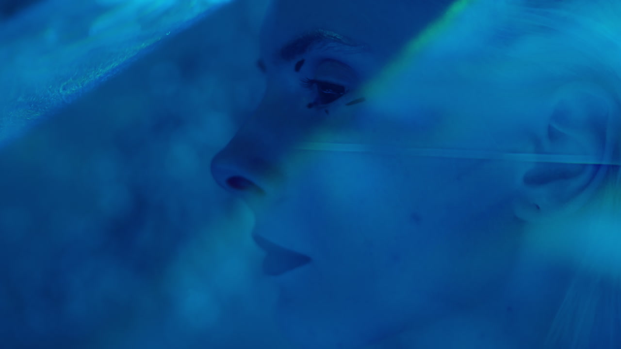 Extraterrestrial Woman in Laser Light