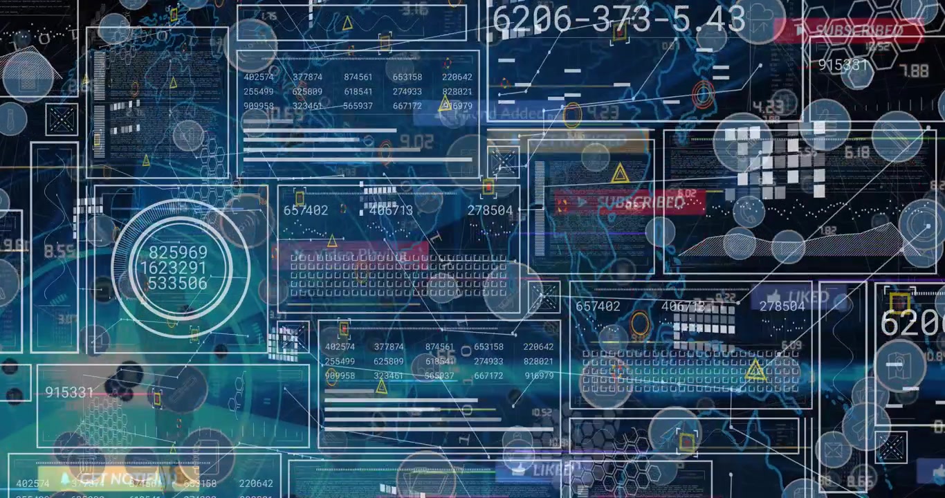 Animation of data processing and networks of connections over integrated circuit