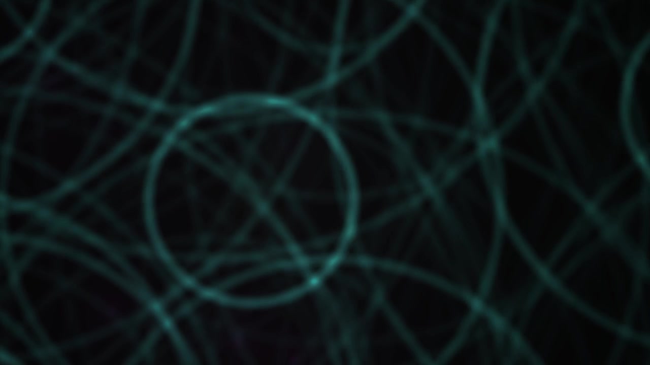 Abstract Motion Background with Glowing Teal Circles