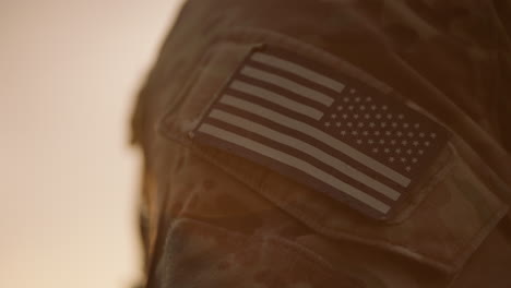 arm patch on a soldier's uniform