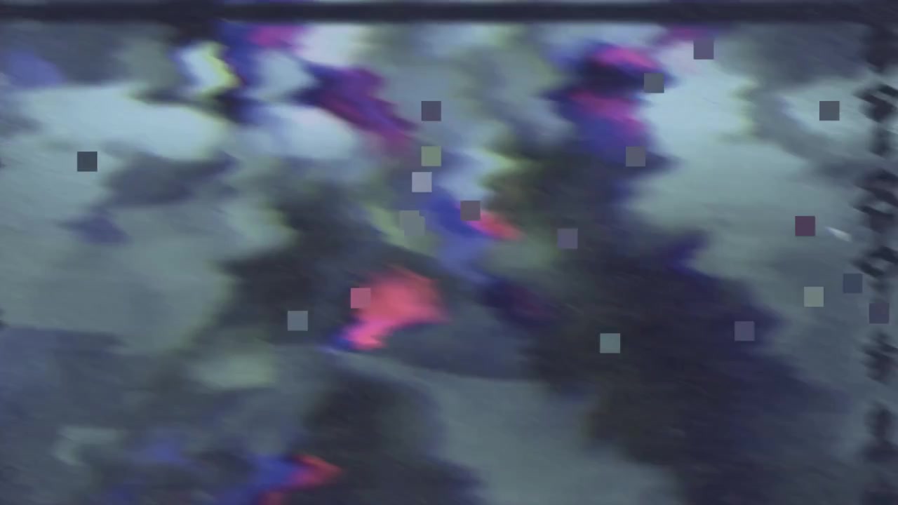 Sfondo glitch astratto con distorsione digitale e pixel colorati