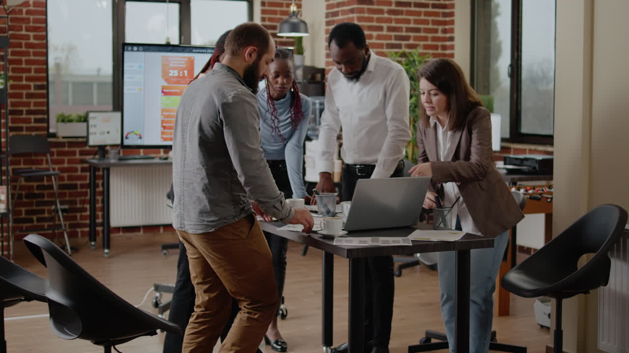 Close up of business people working on marketing strategy