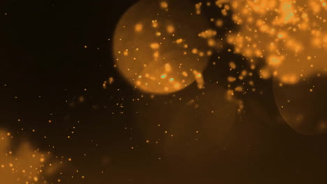 animación de puntos de luz brillantes que se mueven sobre un fondo negro