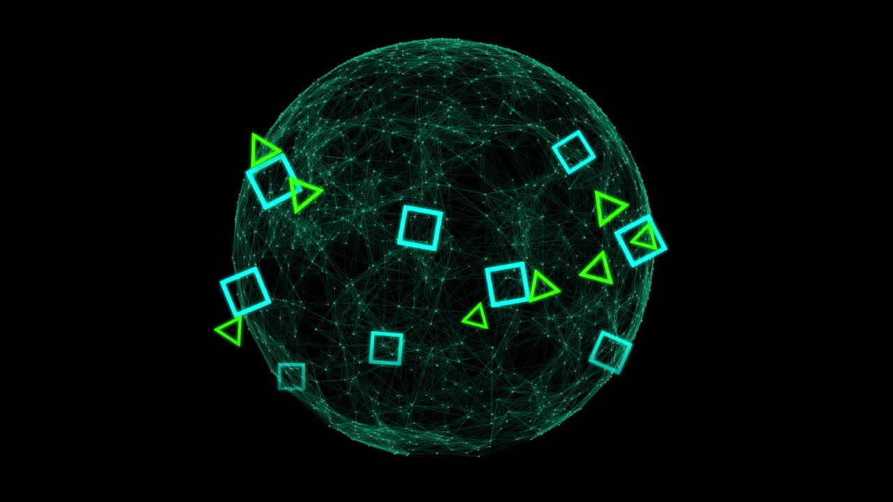 사각형 과 삼각형 뒤 에 있는 지구