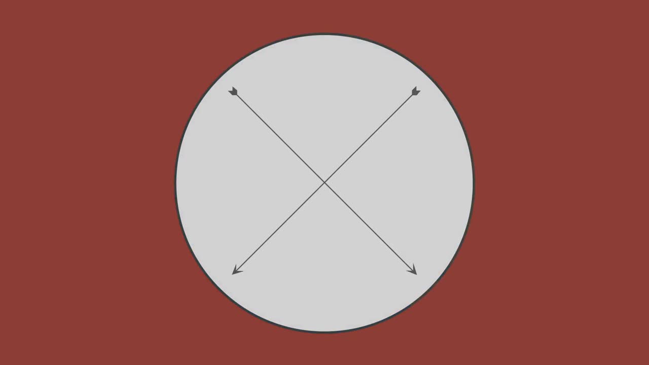 원 안의 십자 화살표