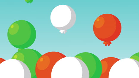 globos en el cielo