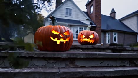 halloween pumpkins on display