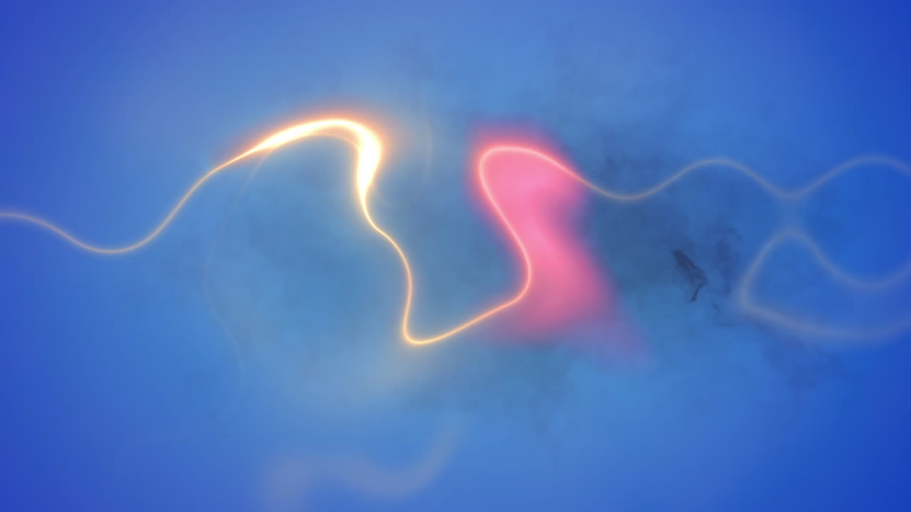 백그라운드에서 나타나고 사라지는 회색 연기 구름의 애니메이션