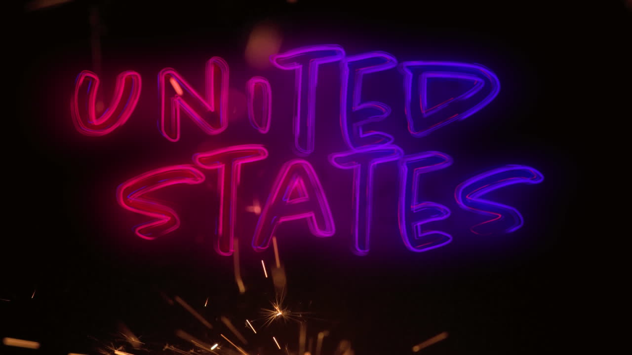 estados unidos texto y una chispa para el cuarto de julio