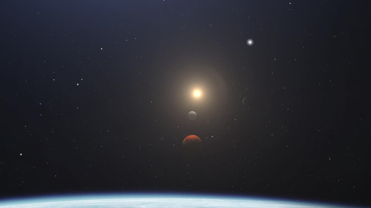 la superficie de la tierra es paralela a otros planetas en el espacio