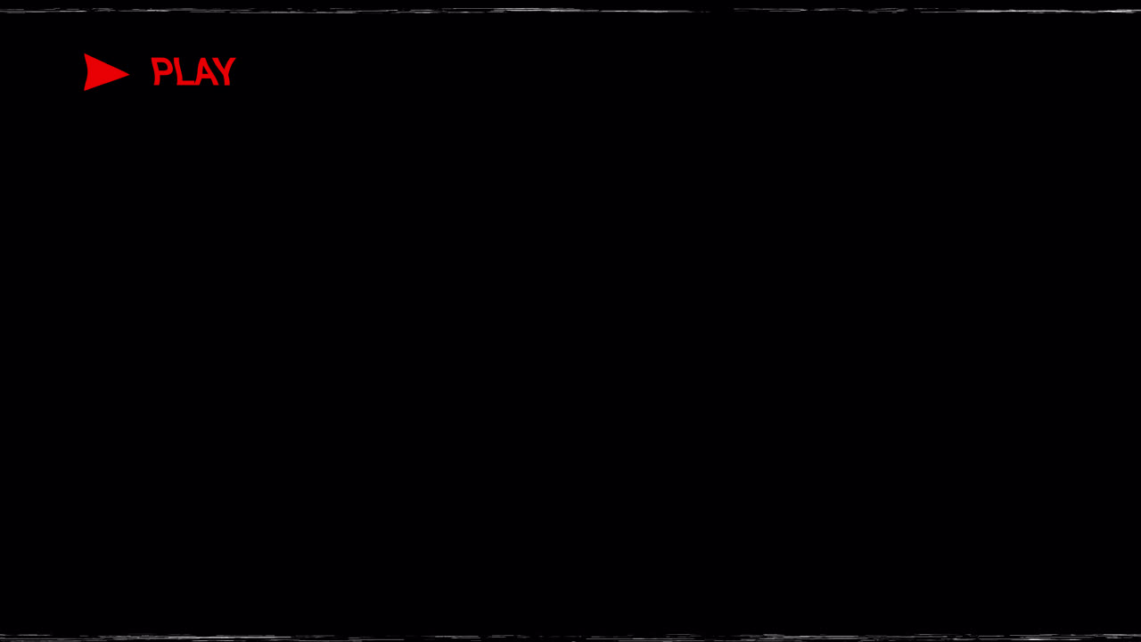 VHS Play Button with Static and Glitch Effect on Black Screen