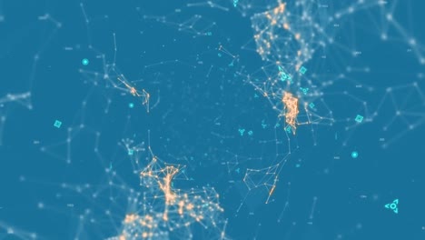líneas asimétricas y símbolos futuristas