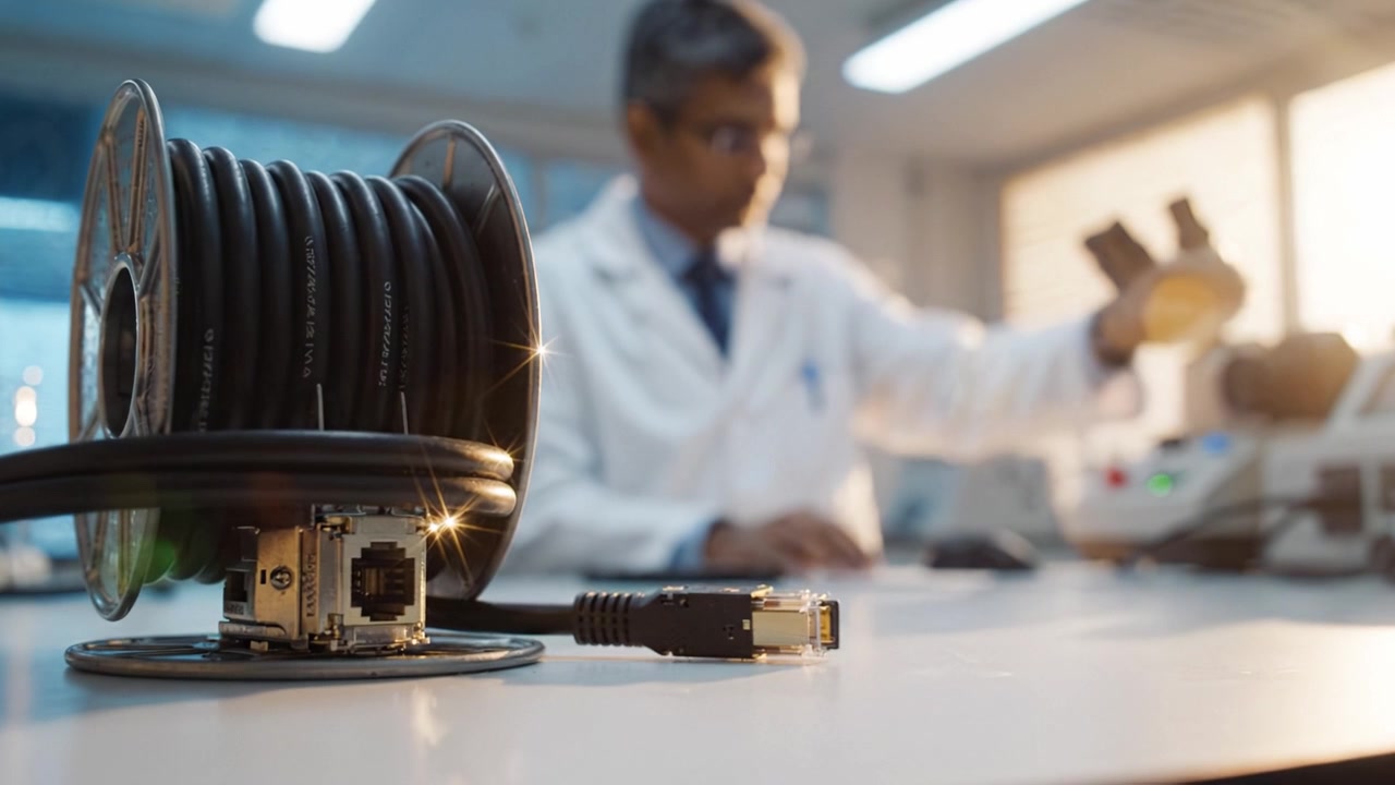 Technological Advancements in Fiber Optic Cables with Scientific Research Background Focused on High-Speed Data Transmission and Connectivity Innovations.