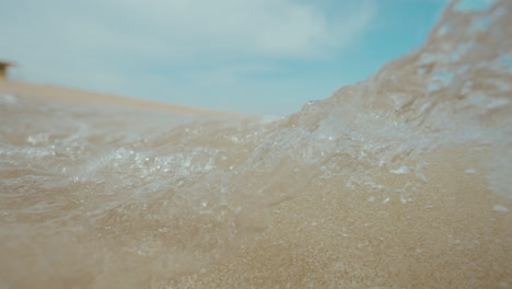 beach waves and people