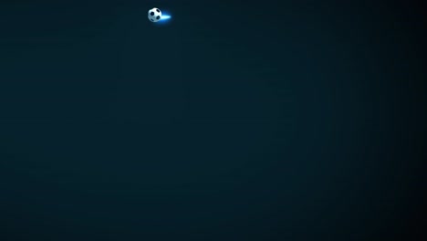 pelota de fútbol volando en velocidad efecto mágico rápido