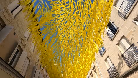 vibrant art installation in a french street