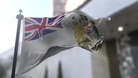territorio antártico británico bandera nacional ondeando. política del gobierno y noticias del país ilustración