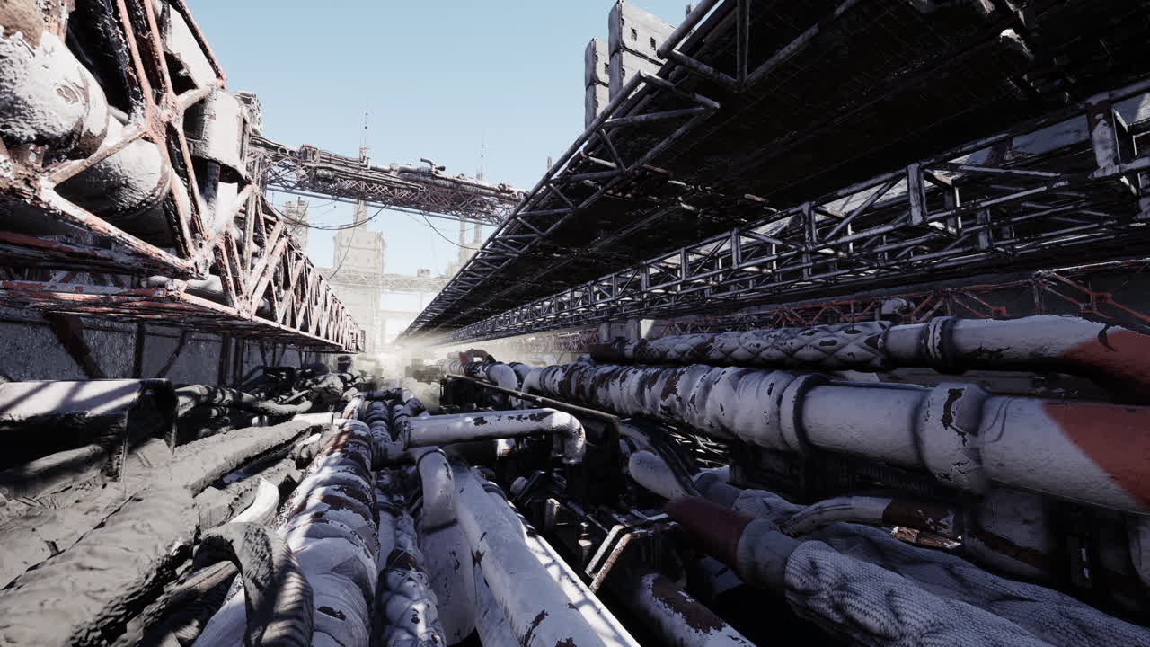 el paisaje urbano industrial post-apocalíptico