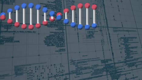 Animación-De-Una-Cadena-De-ADN-Girando-Sobre-El-Procesamiento-De-Datos-Digitales.