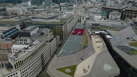 london skyline with beautiful modern buildings and towers on a cloudy day