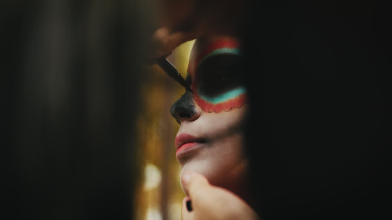 Applying Day of the Dead Makeup