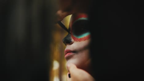 applying day of the dead makeup