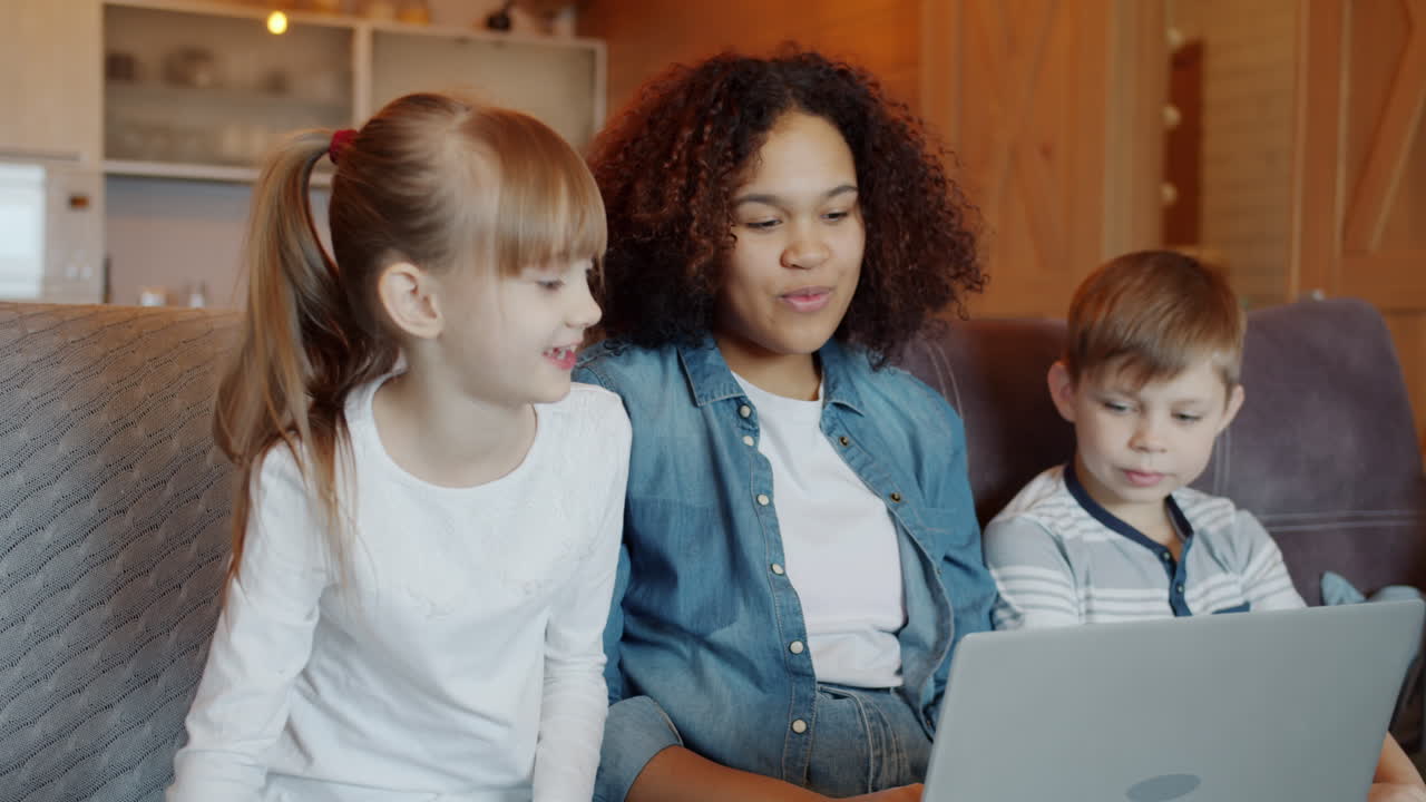 Children Using a Laptop Together