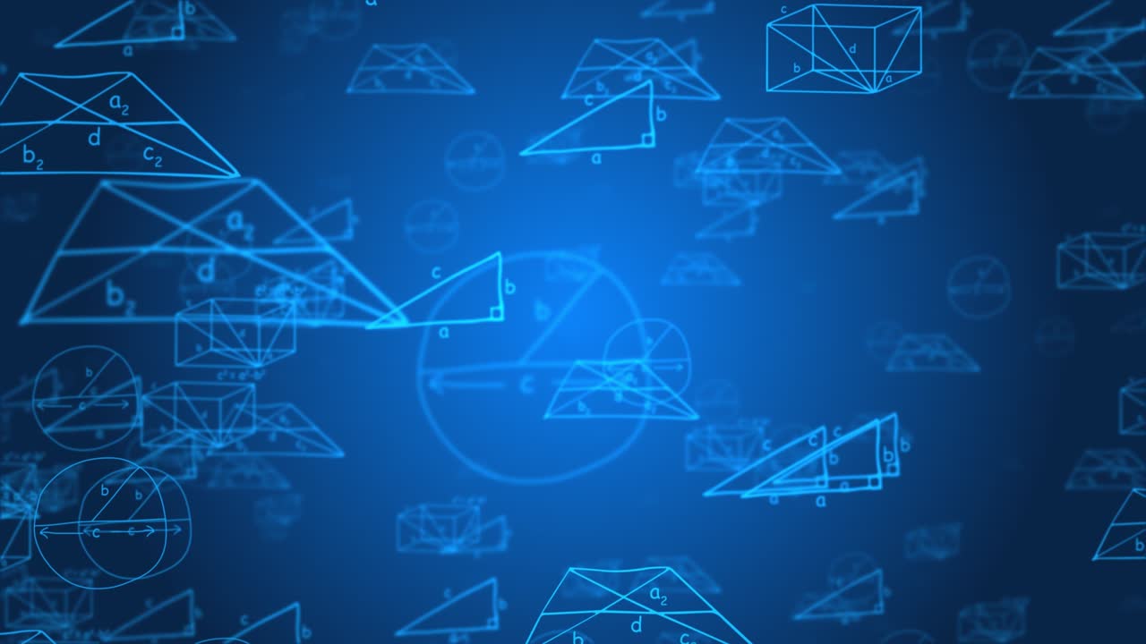 애니메이션 수학 공식 계산 루프 배경 녹색 화면