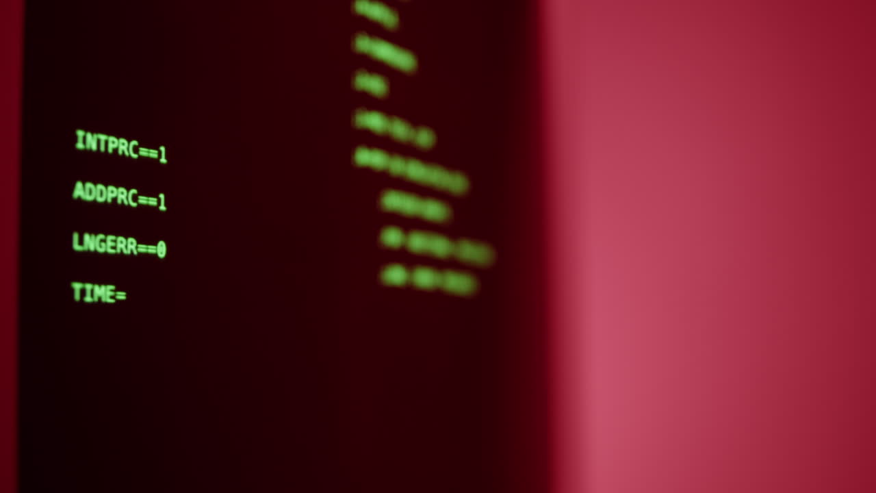 Vintage Computer Terminal Screen