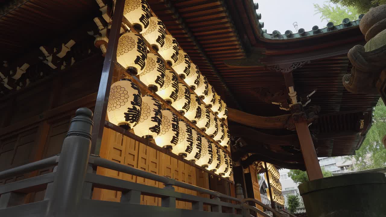 Japanese Temple with Lanterns