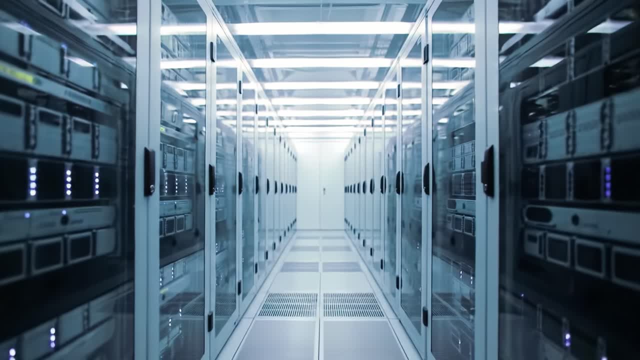 Modern Data Center Interior