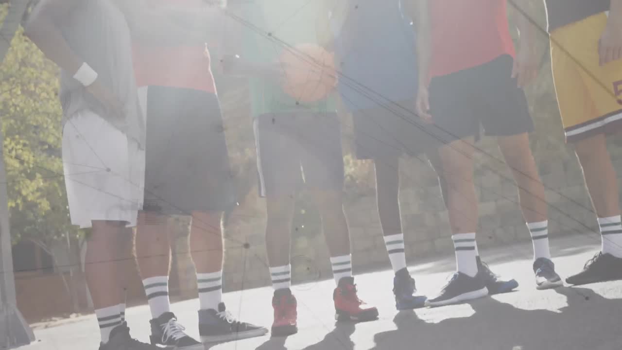 야외에서 농구 선수들에 대한 연결 네트워크의 활성화