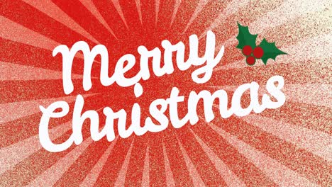 Animation-of-merry-christmas-text-on-red-background
