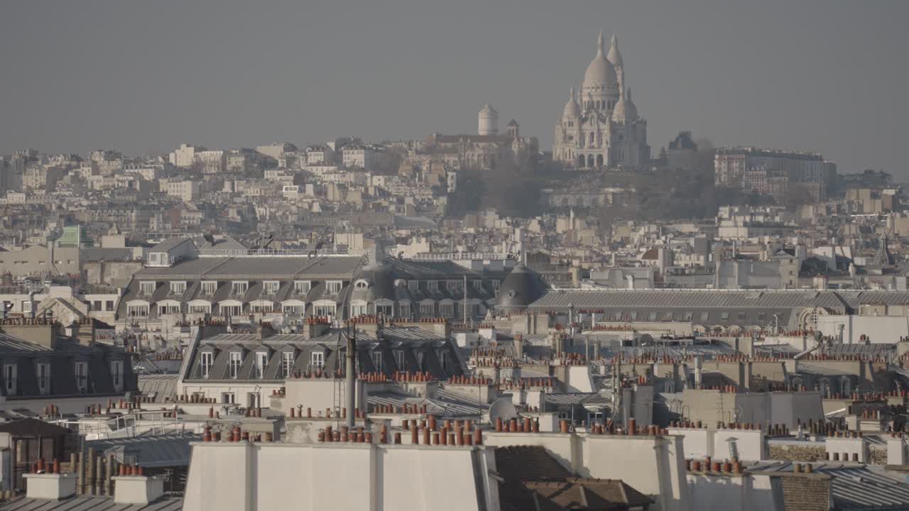 Paris Cityscape with Sacre-Coeur Basilica