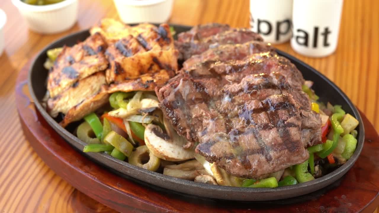 delicious food in fancy restaurant, close up shot