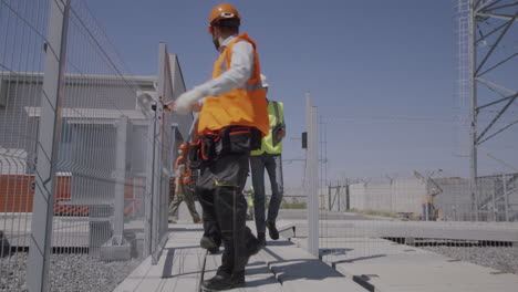 power plant maintenance team