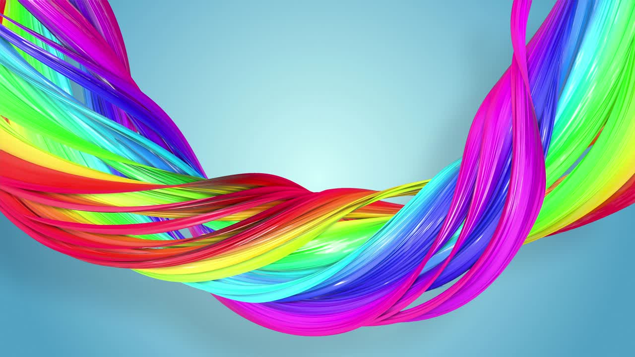 fondo sin costuras abstracto con cintas multicolores. las rayas del arco iris se mueven en círculo y se tuercen. 19