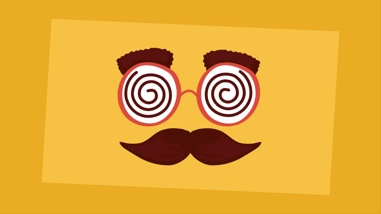 ilustraciones divertidas de gafas y bigote