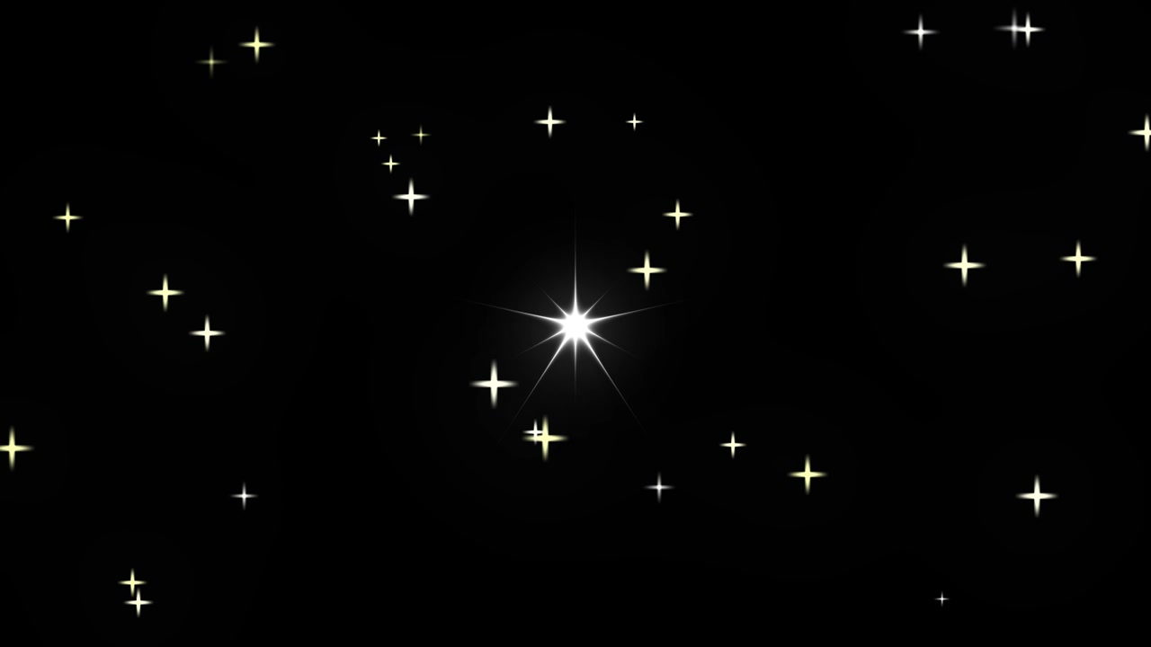 Animated Twinkling Stars on Black Background