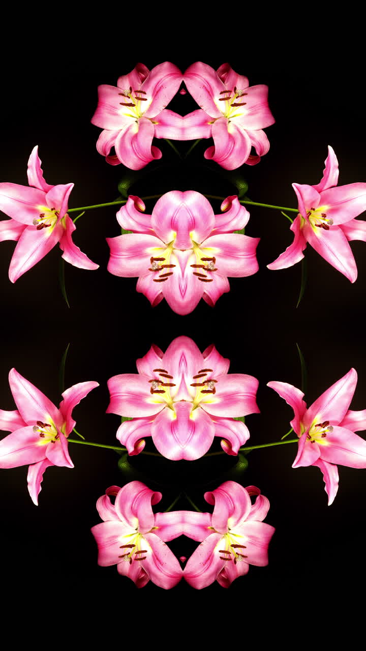 una flor de lirio creciendo en el lapso de tiempo