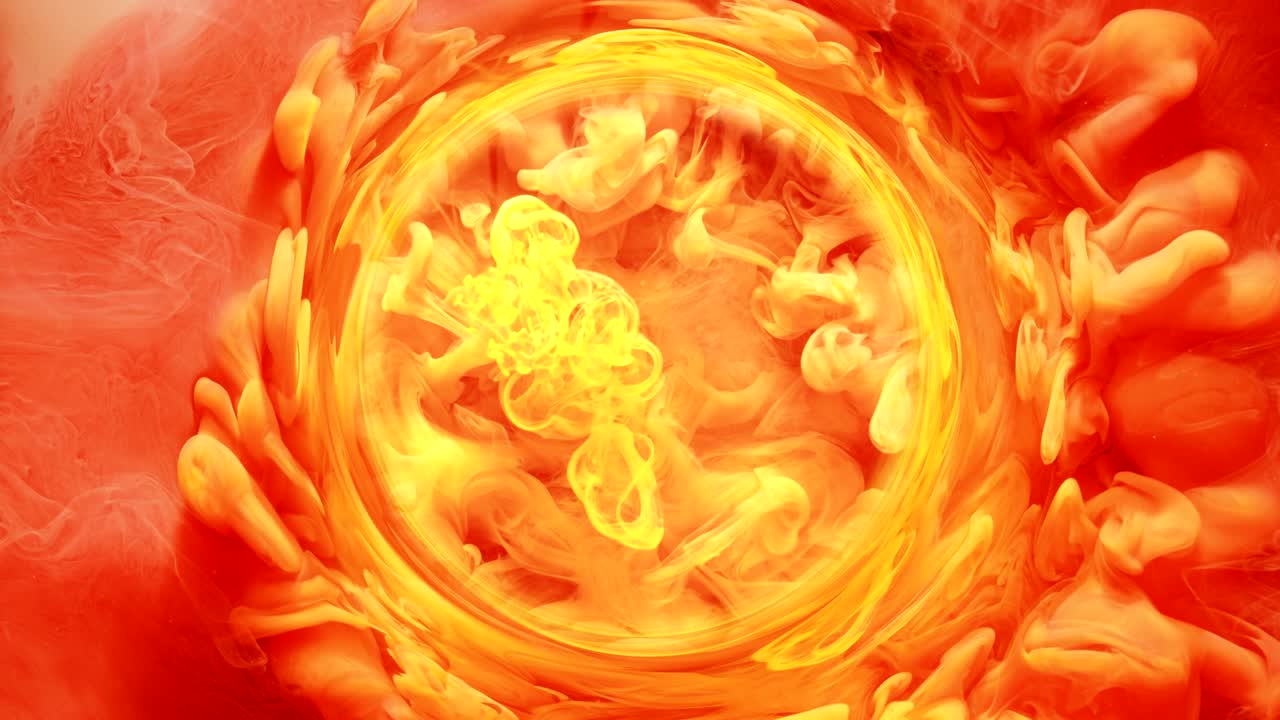 tinta agua remolino zodiaco horóscopo naranja vapor